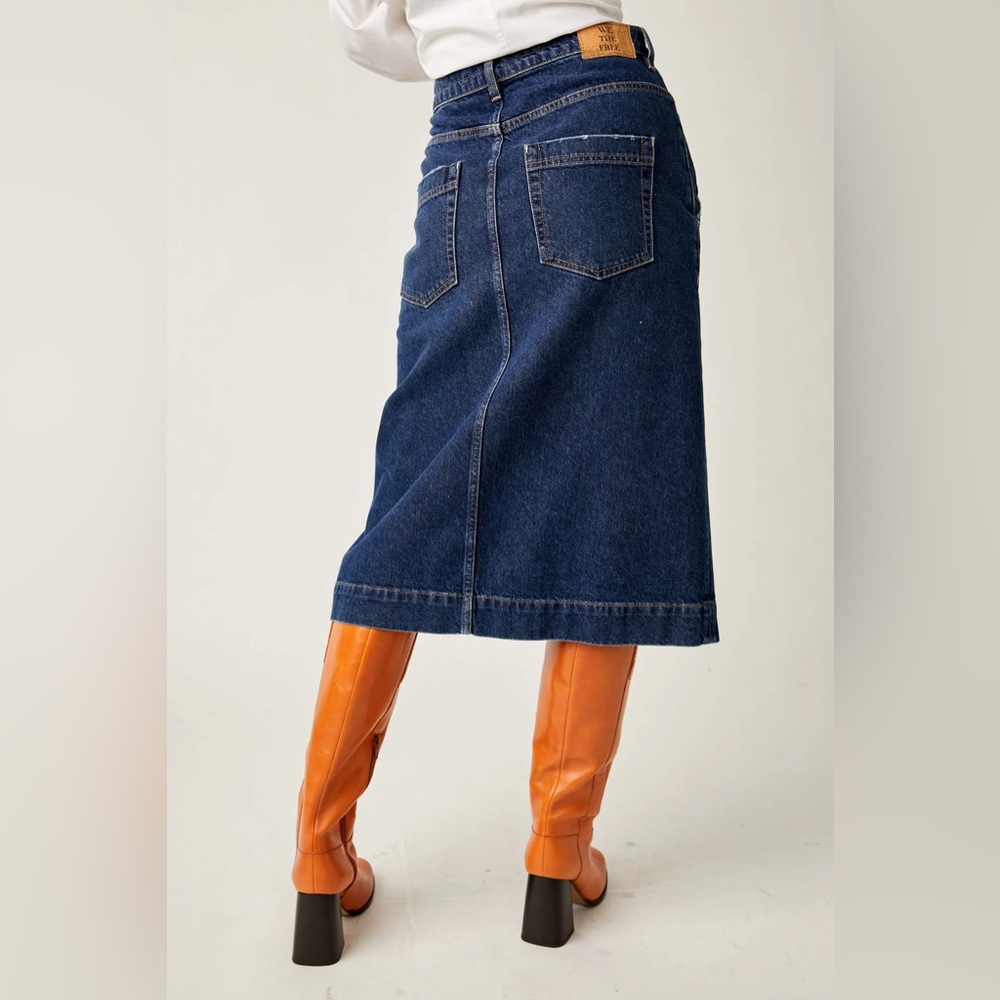Free People We The Free Wild Roses Midi Skirt - Picture 2 of 8